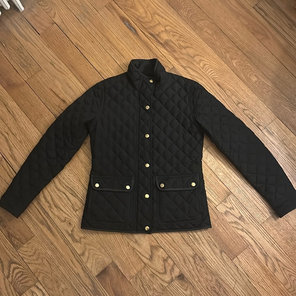Jcrew Black Quilted Jacket